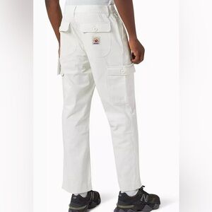 MADHAPPY Cargo Pants 100% Cotton Unisex Ivory White Size Small